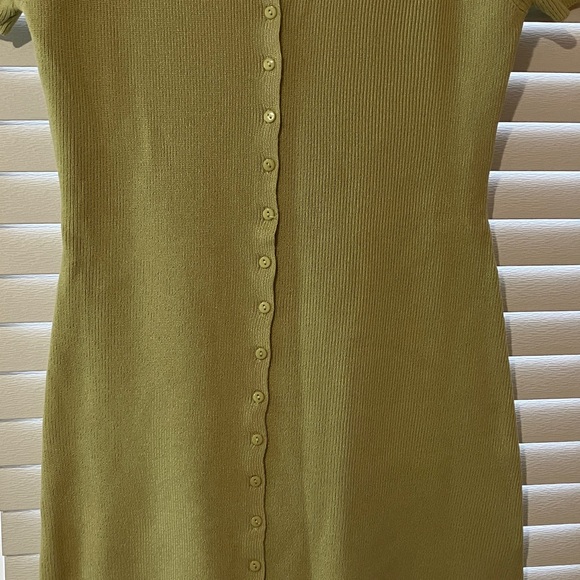 SHEIN Olive Green Mini Dress - Picture 3 of 6